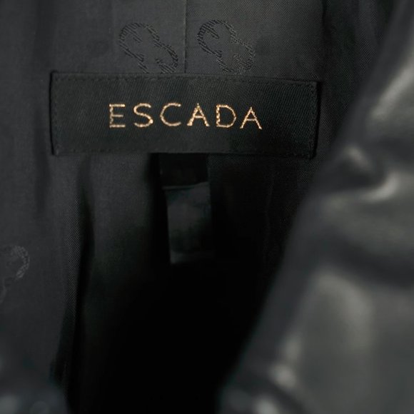 Escada Black Tailored Leather Jacket - Picture 6 of 6